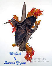 flying woodcock mount